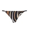 Pucci Marmo Print Bikini Bottoms In Brown