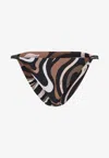 Pucci Abstract Patterned High-waisted Bikini Bottom In Multi
