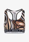 Pucci Racerback Style Comfortable Bra Top In Multi