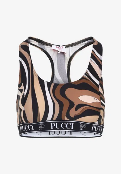 PUCCI MARMO PRINT BRA TOP