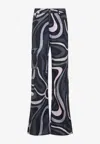Pucci Flared Trousers With Pockets And Loops In Multi