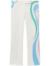 Pucci Marmo-print Cotton-blend Trousers In White