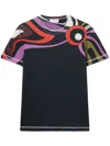 Pucci Marmo-print Cotton T-shirt In Black