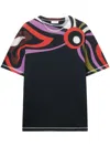 Pucci Marmo-print Cotton T-shirt In Black