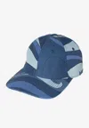 Pucci Wave-print Cotton Cap In Blue