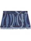 PUCCI MARMO-PRINT DENIM MINI SKIRT