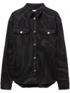 Pucci Marmo-print Denim Shirt In Black