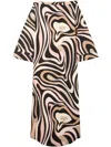 Pucci Marmo-print Dress In Black