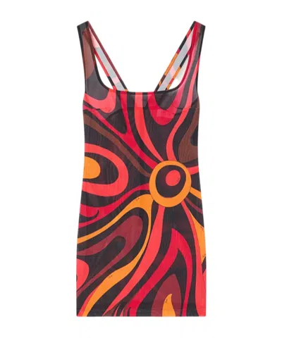 Pucci Marmo Print Dress In Multi