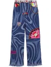 Pucci Marmo-print Embellished Jeans In Blue