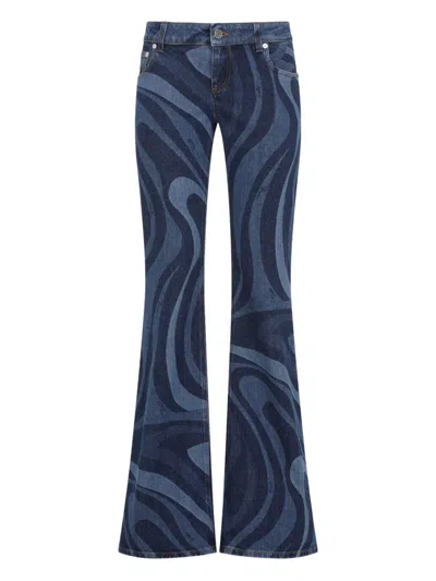 PUCCI MARMO-PRINT FLARED JEANS