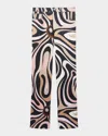 Pucci Marmo-print Gabardine Stretch Wide-leg Pants In Multi