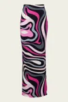 Pucci Marmo-print High-waist Skirt In Nero Fuxia In Multi