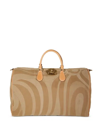 Pucci Marmo-print Holdall In Brown