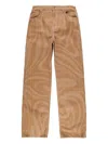 Pucci Marmo Print Jeans In Brown