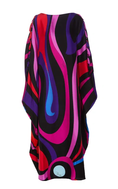 Pucci Marmo印花真丝斜纹布罩衫裙 In Multicolour
