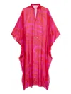 Pucci Marmo-print Kaftan In Rosa