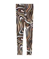 Pucci High-waisted Stretch Fit Ankle Length Leggings In Brown