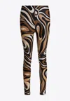 Pucci Marmo Print Leggings In Multi