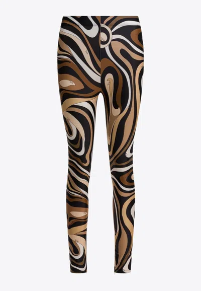 Pucci Marmo Print Leggings In Multi