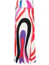 Pucci Marmo-print Long Skirt In White