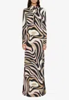 Pucci Marmo Print Long Straight Fitted Dress