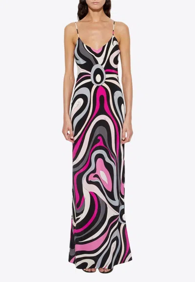 PUCCI MARMO PRINT MAXI DRESS