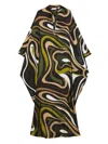 Pucci Printed Embellished Robe In Green