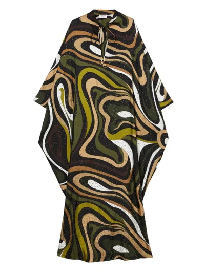 PUCCI MARMO-PRINT MAXI DRESS
