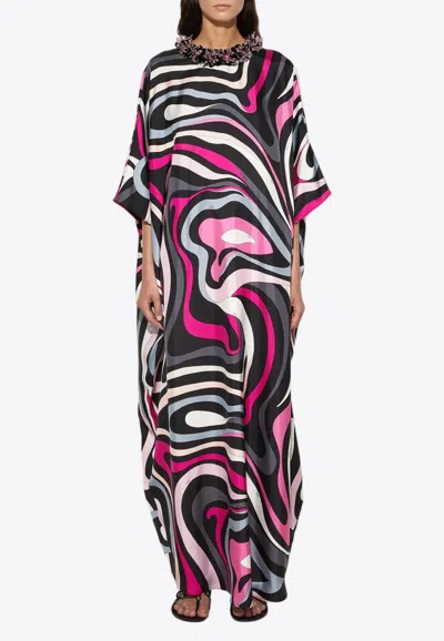 PUCCI MARMO PRINT MAXI KAFTAN