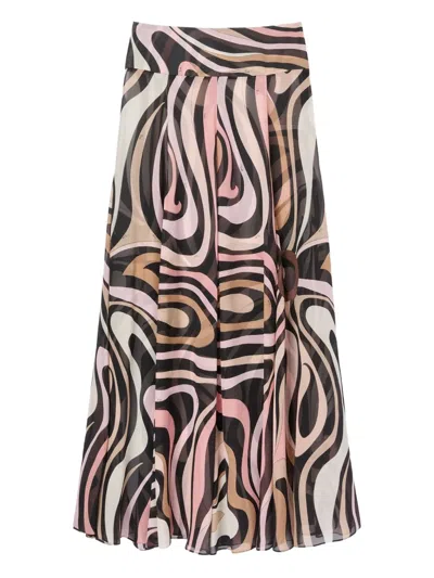 Pucci Swirl Print Maxi Skirt