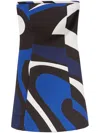 Pucci Marmo-print Minidress In Black