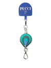 Pucci Pendant Keychain In Blue