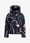 Pucci Marmo Print Puffer Jacket In Multi