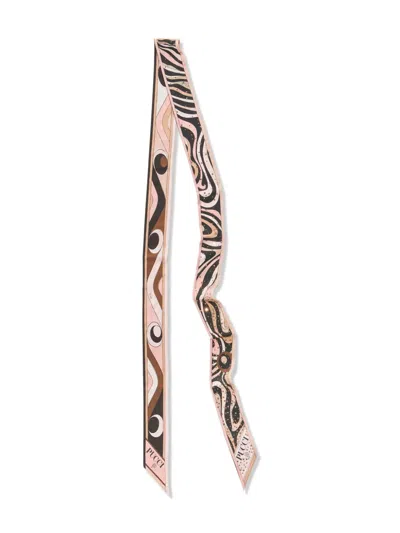 Pucci Marmo-print Scarf In Pink