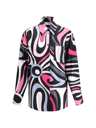 Pucci Marmo Print Shirt In Multi