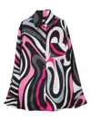 Pucci Marmo Print Silk Shirt In Black