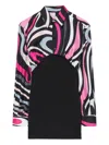 Pucci Marmo-print Shirt Mini Dress In Multi