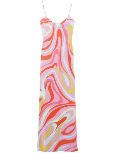 PUCCI MARMO-PRINT SILK DRESS