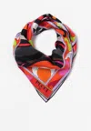 Pucci Marmo Print Silk Scarf In Multicolor