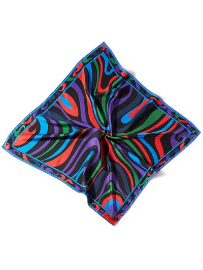 Pucci Marmo-print Silk Scarf In Purple