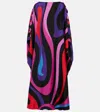 Pucci Kaftan Long Dress In Multicoloured