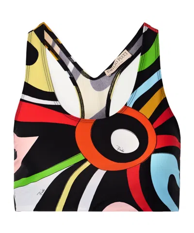 Pucci Marmo-print Sports Bra In Multi