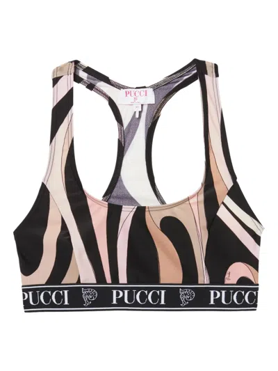 Pucci Marmo-print Sports Bra In Printed