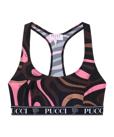 Pucci Marmo Print Sports Top In Multi
