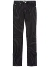 Pucci Marmo-print Staight-leg Trousers In Black