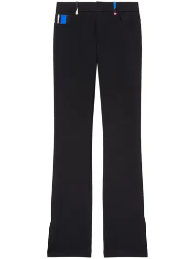 Pucci Marmo-print Straight-leg Trousers In Black