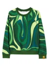 Pucci Marmo-print Sweatshirt In 绿色