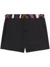 Pucci Marmo-print Swim Shorts In Black