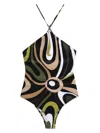 Pucci Marmo-print Swimsuit In Black